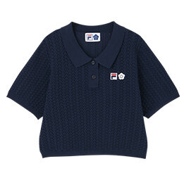 FILA×マリークワント クロシェポロ プルオーバー